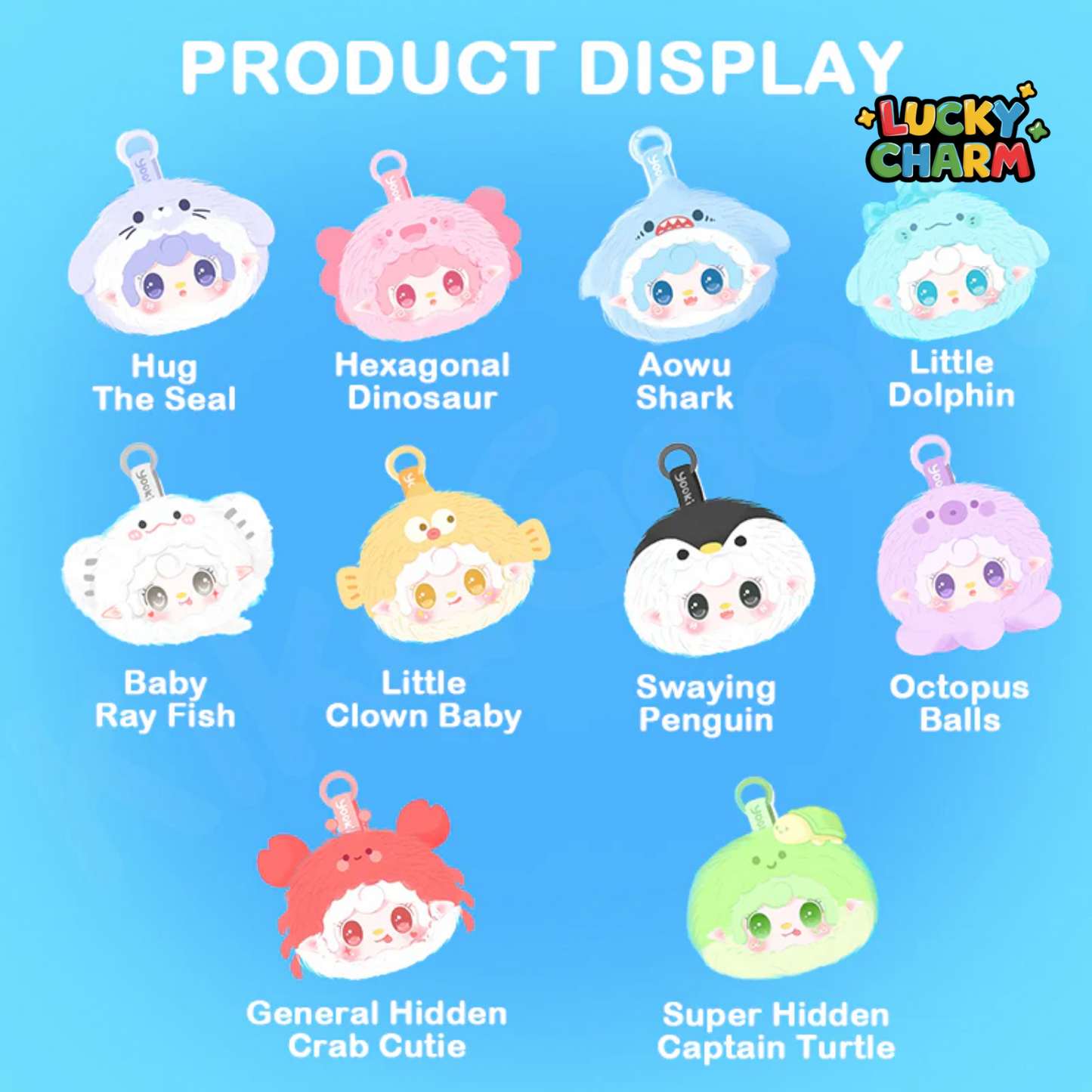 Blind Box Yooki Mini Ocean Baby Series Plush V6 Series