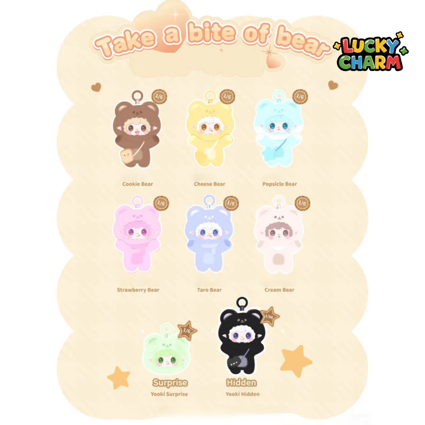 Blind Box Yooki Take A Bite Of Bear Plush V4 Series