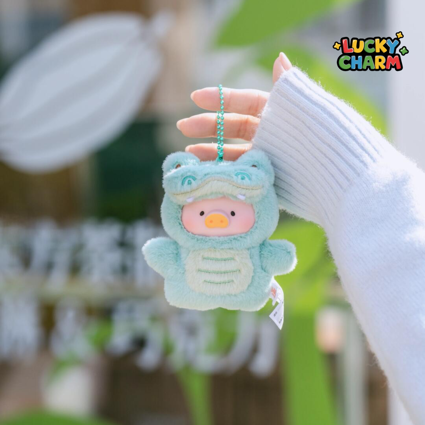 Blind Box Lulu The Piggy Animal Party Puppet Show PVC Face Plush Keychain Series