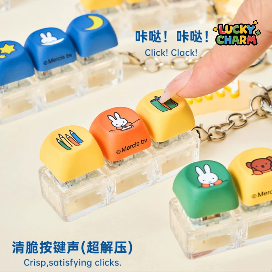 Blind Box Miffy Keycap Fidget Keychain Series