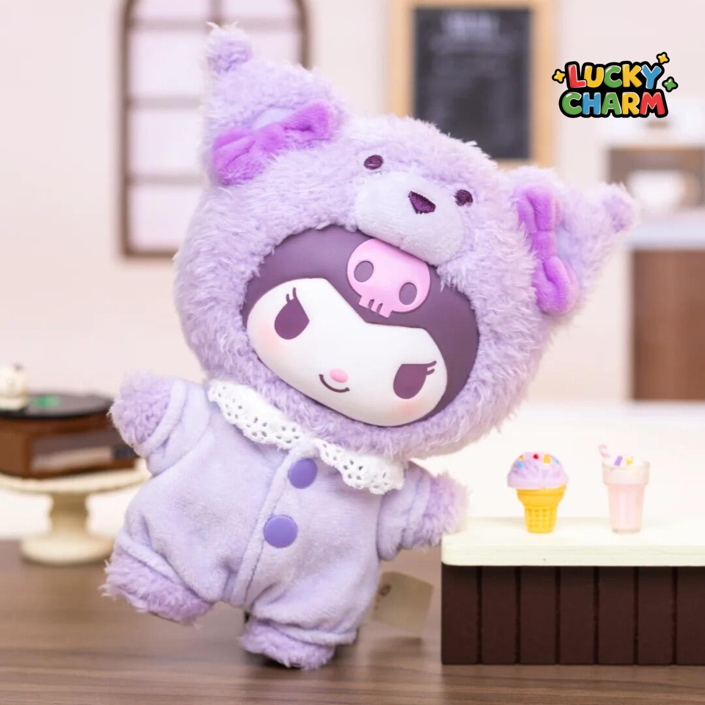 Boîte mystère Série de porte-clés en peluche vinyle Latte Baby