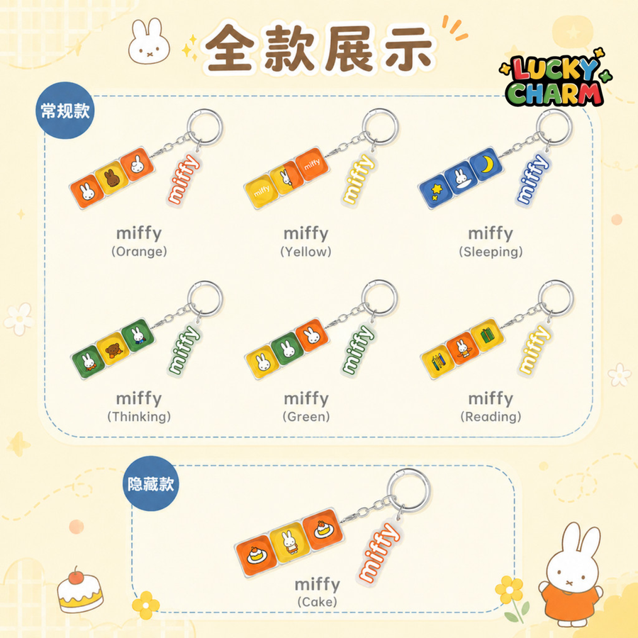 Blind Box Miffy Keycap Fidget Keychain Series