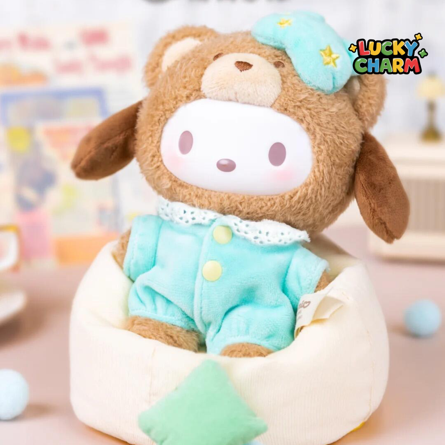 Boîte mystère Série de porte-clés en peluche vinyle Latte Baby