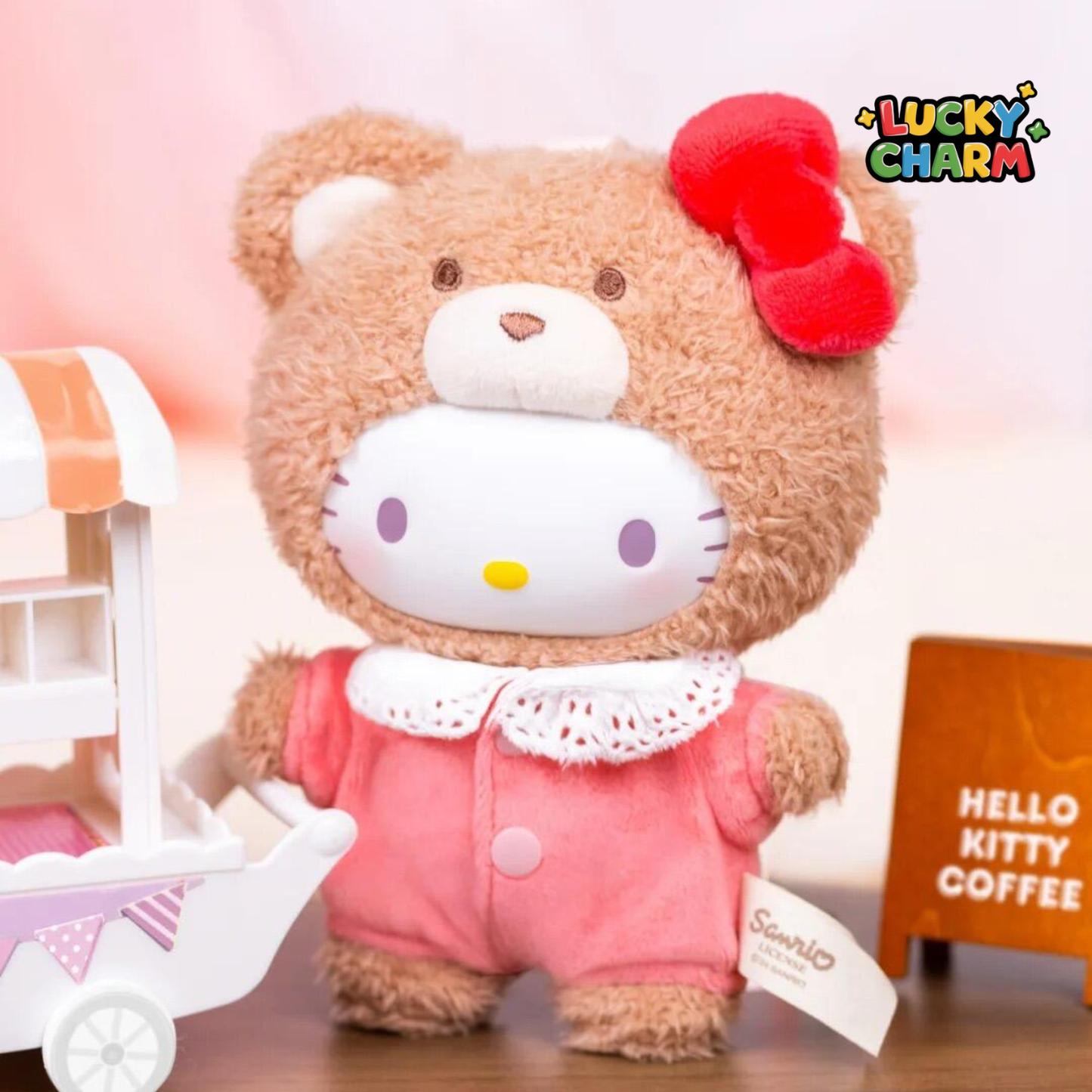 Boîte mystère Série de porte-clés en peluche vinyle Latte Baby