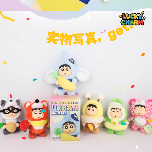Blind Box Crayon Shinchan Urban Animals Plush Charm Series