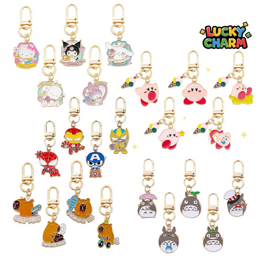 🎁 Porte Clés Aléatoire (Sanrio, Kirby, Totoro, Marvel, Capybara) (100% off)